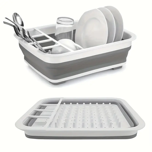 Compact And Collapsible Kitchen Hanger, Versatile Foldable Draining Basket, Various Tableware Organization, RV Furniture - Space-Saving Folding Storage.